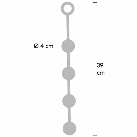 Hidden Desire Extreme Heavy velike otežane analne kuglice od 39 cm silikonski sistem sa otežanjem