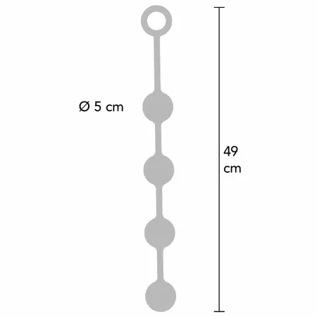 HIDDEN DESIRE Extreme Heavy Anal Balls Extra Large Silicone 49cm Black