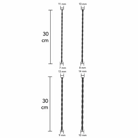 Hidden Desire Extreme Advanced Silicone Urethral Sound Set 4-Piece 30cm