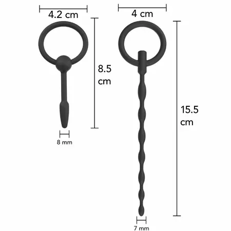 Hidden Desire Extreme Starter Urethral Sound Set Silicone 2 Units