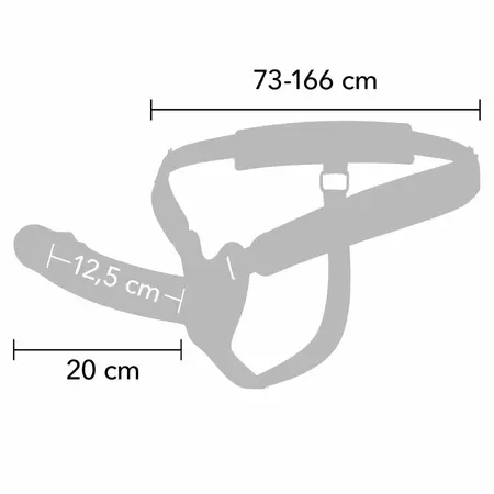 HIDDEN DESIRE Inferno strap-on sa navlakom za produženje 20cm i podesivim pojasom