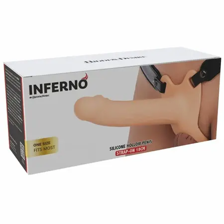 Hidden Desire Inferno silikonski strap-on sa efektom produženja, 18 cm, crni