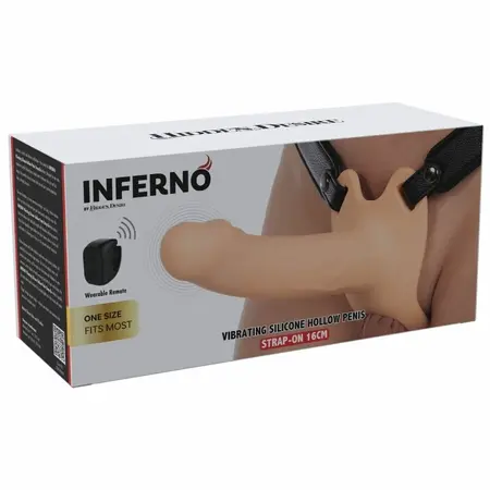 Hidden Desire Inferno vibrirajući strap on produžetak 16 cm, silikon, daljinski upravljač