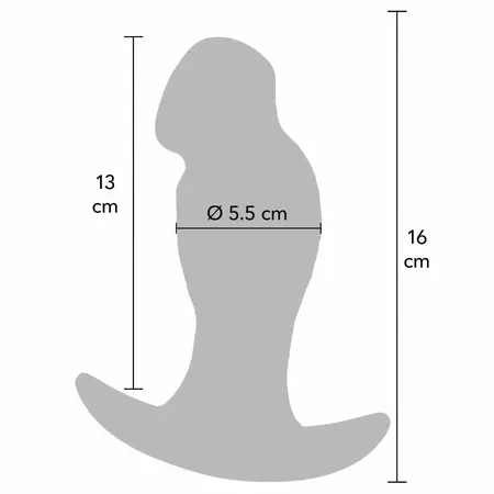 Hidden Desire Inferno 16 cm Anatomical Plug Liquid Silicone Black