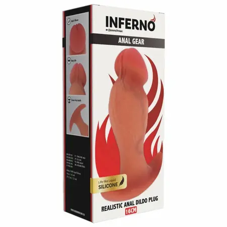 Hidden Desire Inferno 16 cm Anatomical Plug Liquid Silicone Black