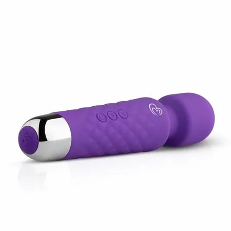 EasyToys Mini Wand ljubičasti vibrator, kompaktni punjivi masažer