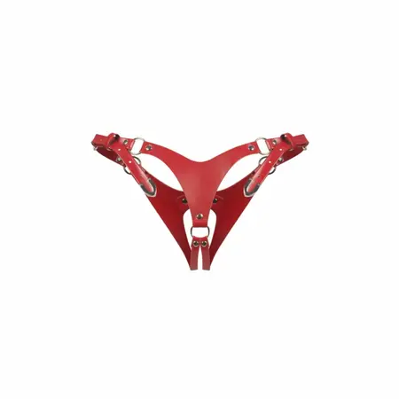 Obsessive Inferro crvene otvorene tange sa podesivim trakama i metalnim detaljima S/M/L