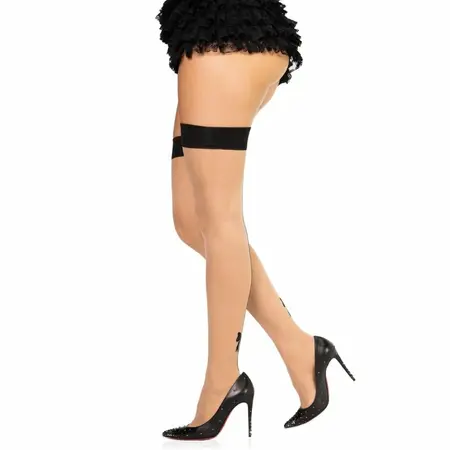 Leg Avenue 1963 Spandex čarape sa šavom pozadi crne univerzalna veličina