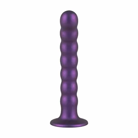 No-Parts metalik ljubičasti intimni silikonski model sa vakuum postoljem 17cm