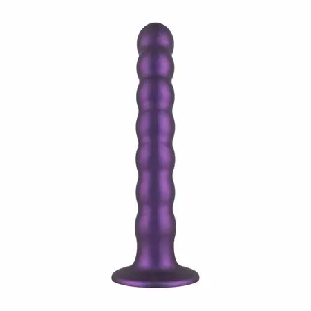 No-Parts metalik ljubičasti intimni silikonski model sa vakuum postoljem 17cm