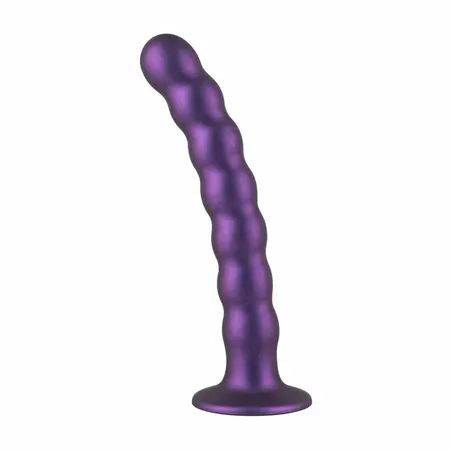 No-Parts metalik ljubičasti intimni silikonski model sa vakuum postoljem 17cm