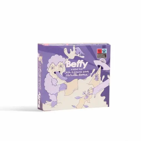 Asha Female Condoms Beffy Lick Pads Vanilla Aroma - Intimate Protection Sheets, Latex-Free