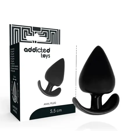 Addicted Toys Plug 5.5 cm - Ergonomic TPR Intimate Accessory, Black