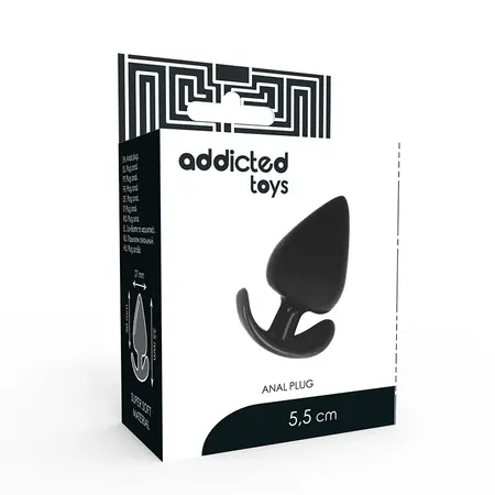 Addicted Toys Plug 5.5 cm - Ergonomic TPR Intimate Accessory, Black