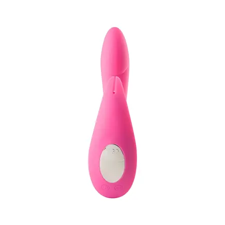 Loving Joy Leah Dual-Action intimni masažer sa dvostrukim delovanjem USB vodootporni silikonski roze