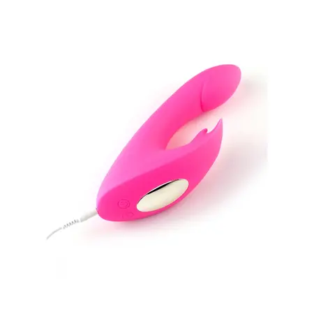 Loving Joy Leah Dual-Action intimni masažer sa dvostrukim delovanjem USB vodootporni silikonski roze
