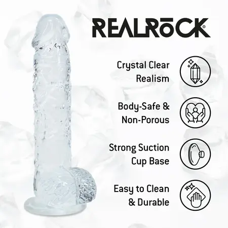 REALROCK Crystal Clear anatomski model od 12.7 cm sa vakuumskim postoljem, providan
