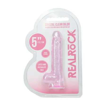 REALROCK Crystal Clear Model 5 Pink 12.7 cm sa vakuum postoljem
