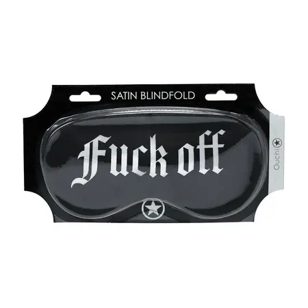 Shots Fuck Off Satin Eye Mask Black - Soft Adjustable Sleep Mask