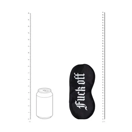 Shots Fuck Off Satin Eye Mask Black - Soft Adjustable Sleep Mask