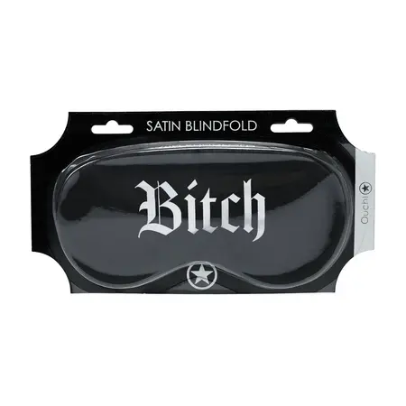 Bijoux Indiscrets Printed Satin Mask Black - Elegant Blindfold Accessory