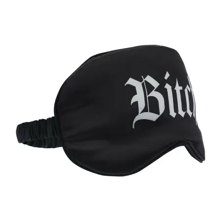Bijoux Indiscrets Printed Satin Mask Black - Elegant Blindfold Accessory