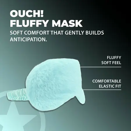 Bijoux Indiscrets Fluffy Mask Powder Blue nežna maska za oči sa podesivom trakom