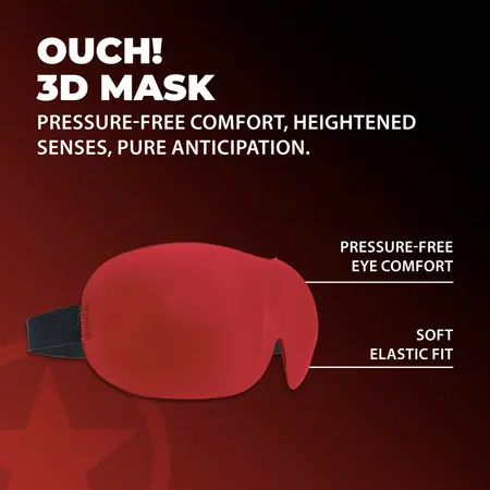 Loving Joy 3D Contoured Sensory Mask - Red, Pressure-Free Design