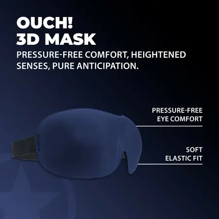 Loving Joy 3D konturisana maska za oči teget plava, ergonomska plišana maska za spavanje