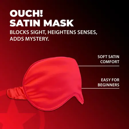 Loving Joy Satin Mask Red - Soft Adjustable Eye Cover for Adults