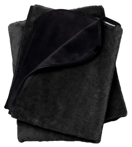 Liberator Faux Fur Fascinator prekrivač crno/sivi 183x137 cm dvostrano ćebe