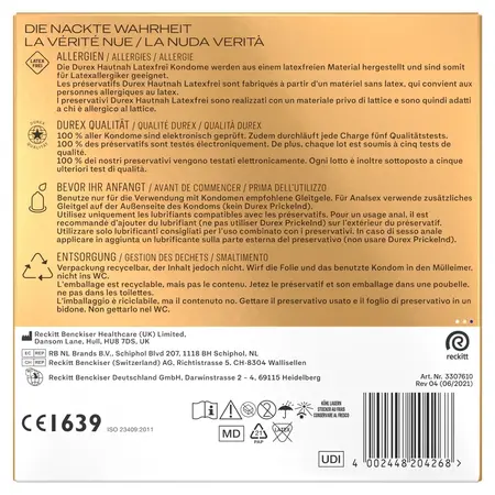 Durex Hautnah Latex Free 30 komada, anatomski kondomi od poliizoprena