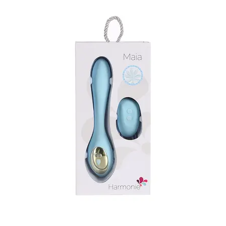 Maia Harmony Dual Silicone Vibrator Teal Rechargeable Waterproof