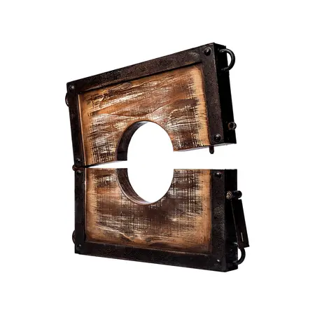 Lodbrock Schlossmeister Serving Plate & Neck Restraint Set, Pine Wood