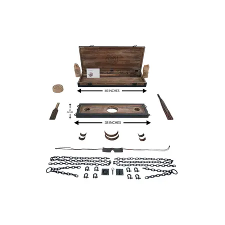 Lodbrock Schlossmeister Pillory Set - Premium Pine & Leather Collection