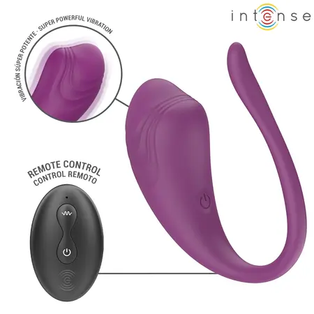 Intense Olivia Purple Remote-Controlled Vibrating Egg 9.5cm USB