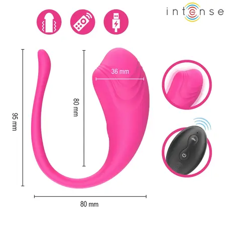 Intense Olivia Pink Wireless Vibrating Egg - Ergonomic Remote Control 20cm