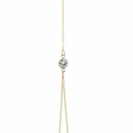 Otazu Twin Crystal providni lančić za telo, elegantan podesivi nakit univerzalna veličina