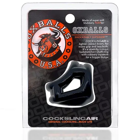 Oxballs Cocksling Air Black - Lightweight Anatomical Support Ring
