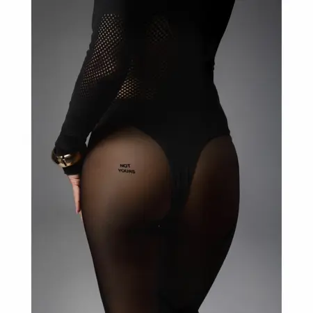 Obsessive Patrise Yours Tights Black, poluprovidni moderni dizajn S/M