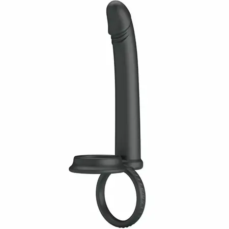 Pretty Love Dillion silikonski intimni prsten sa dva motora crni USB
