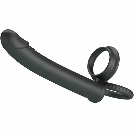 Pretty Love Dillion silikonski intimni prsten sa dva motora crni USB