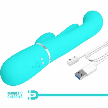 Pretty Love Shania BW-500041-1 plavi silikonski stimulator sa trostrukom funkcijom