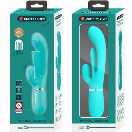 Pretty Love Shania BW-500041-1 plavi silikonski stimulator sa trostrukom funkcijom
