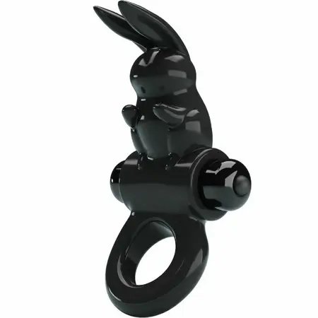 Pretty Love BI-210245 Intimate Ring with Rabbit Design, 10 Modes, Black