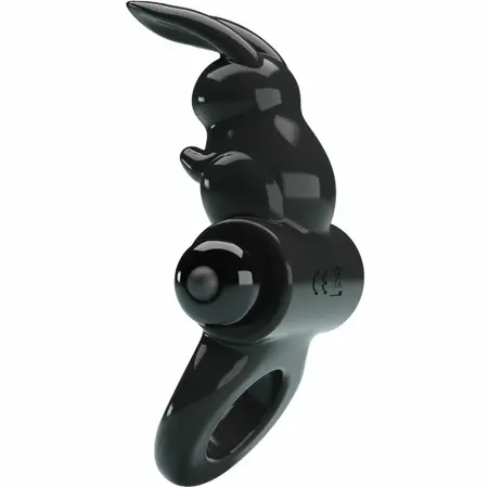 Pretty Love BI-210245 Intimate Ring with Rabbit Design, 10 Modes, Black