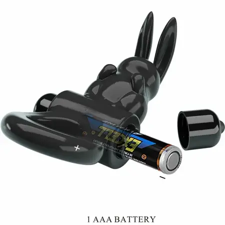 Pretty Love BI-210245 Intimate Ring with Rabbit Design, 10 Modes, Black