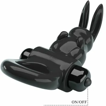 Pretty Love BI-210245 Intimate Ring with Rabbit Design, 10 Modes, Black