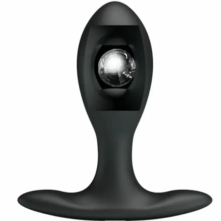 Pretty Love BI-040096Q silikonski analni sistem na naduvavanje, crni