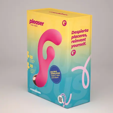 Crushious Pleaser Pink intimni stimulator sa rotirajućom stimulacijom 17.7cm